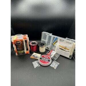 Lot Of Fishing tackle: Ready To Fish Line Carolina Rig‎ Eagle Claw Hooks Swivels